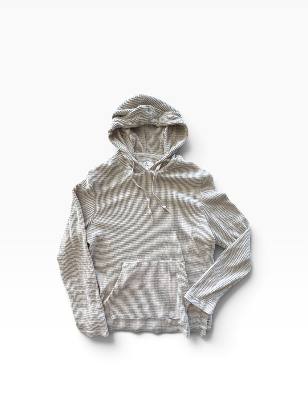 Rainforest women’s Medium Waffle Knit Hoodie - beige